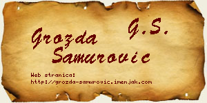Grozda Samurović vizit kartica